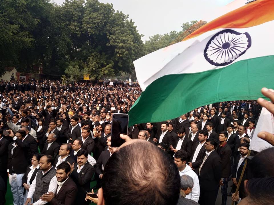 lawer protest in delhi
