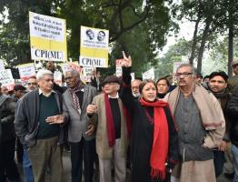 left protest against CAA