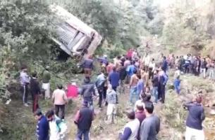 bus rolled down