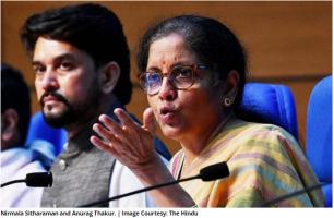 Nirmala Sitharaman and Anurag Thakur